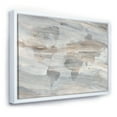 thumbnail image 1 of Misty World Map - Glam Map Framed Canvas, 1 of 1