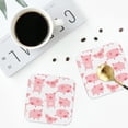 thumbnail image 5 of Kll Square Drink Coasters Set Of 4,Pu Leather Absorbent Coasters Set Decorative Coffee Cup Coasters Housewarming Gift For Home Decor-Kawaii Pigs, 5 of 9