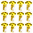 thumbnail image 1 of Soidarity Tornillo de disco de freno de bicicleta, 12 Uds., tornillo de vástago de arcoíris colorido, rosca M5x9mm T25, tornillo Allen, enchufe hexagonal Ciclismo oro Soidarity OD000688-05, 1 of 6