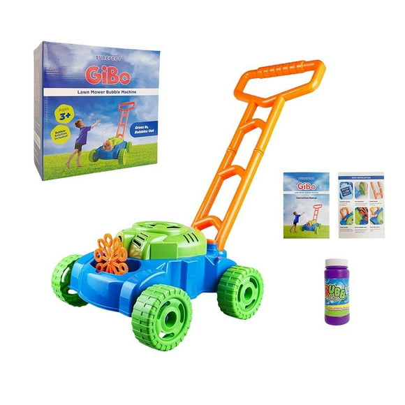 Bubble Lawn Mower for Toddlers 1-3, Kids Bubble Blower Maker Machine, Outdoor Summer Push Backyard Gardening Toys, Halloween Birthday Gifts Toys for Preschool Baby Boys Girls Age 1 2 3+ Year Old
