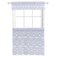 thumbnail image 3 of 3pc Floral Kitchen Embroidery Sheer Valence Window Curtain Drapes 30x36 60x18" (3), 3 of 3