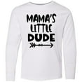 thumbnail image 3 of Inktastic Mama's Little Dude with Arrow Long Sleeve Youth T-Shirt, 3 of 5