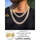 thumbnail image 3 of Collar Luxfine Cadena Cubana 12mm Bañado en Oro 14K con Circonitas CZ, 3 of 7