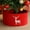 Red, variant on weibbin Christmas Tree Collar Reindeer Felt Christmas Tree Ring Xmas Tree Skirt Base Cover for Holiday Party Decoration