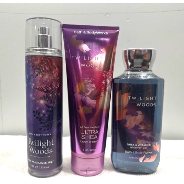 Bath & Body Works Twilight Woods Body Care Trio (Fragrance Mist, Body