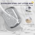thumbnail image 4 of PawHut Stainless Steel Litter Box, Enclosed Cat Litter Box with Scoop, 4 of 10