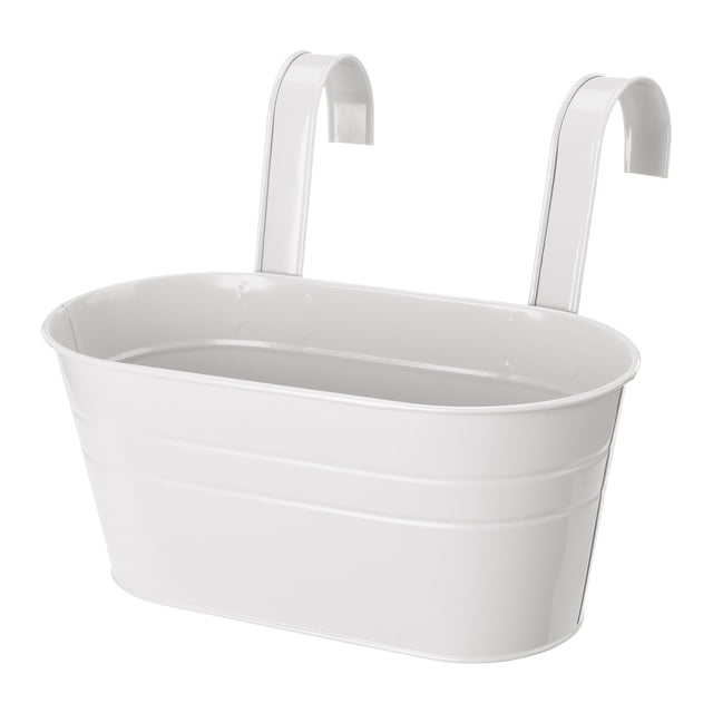 Hooks Oval Tin Flower Pot Balcony Iron Sheet Garden Tools Detachable Home Decoration