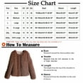thumbnail image 3 of Fesfesfes Crop Coat for Women Solid Short Imitation-Fur Warm Vest Coat Faux-Fur Tops Sale on Clearance, 3 of 5
