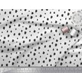 thumbnail image 3 of Soimoi White Rayon Crepe Fabric Brush Stroke & Dots Abstract Print Fabric by Yard 46 Inch Wide, 3 of 3
