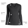 thumbnail image 4 of Lands' End Women's Petite Relaxed Supima Cotton Long Sleeve V-Neck T-Shirt, 4 of 5