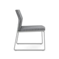 thumbnail image 4 of Gansett Reception Waiting Room Armless Guest Chair / Silver Steel / Gray, 4 of 5