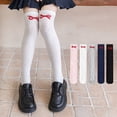 thumbnail image 3 of StSilkitty Over the Knee Socks for Girls Cute Bowknot Lightweight Soft Knit Socks School Uniform Socks Size 3-13, 3 of 4