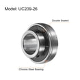 thumbnail image 3 of Uxcell Chrome Steel UC209-26 Bore 1 5/8" Set Screws Lock Spherical Insert Ball Bearing with Snap Ring and Wrench, 3 of 5