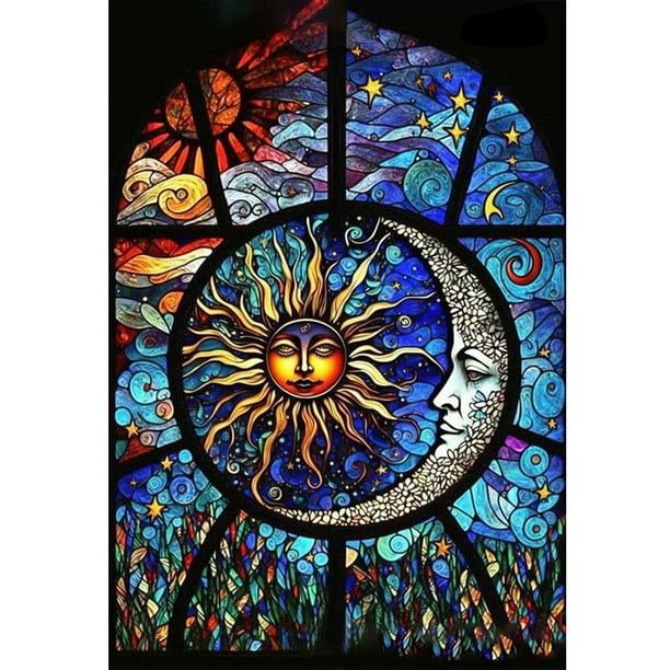 Hilo de bordar Eco-algodón completo 14CT Impreso Sol Luna Punto de cruz (ABB-083)