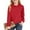 Red, variant on Girls Classic Solid Color School Uniform Long Sleeve Shirts for 1-12 Years