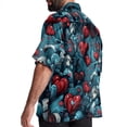 thumbnail image 3 of Love Men's Casual Short Sleeve Button Down Shirts - Printed Summer Beach Tops for Men and Women, 3 of 6