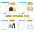 thumbnail image 2 of Bolsas Vacio Ropa Enrollada a Mano, 12 PCS Bolsas de Compresión para Viaje, Bolsa de Almacenamiento al vacío Ahorradoras de Espacio, 4 Tamaños No Requiere Bomba, 2 of 4