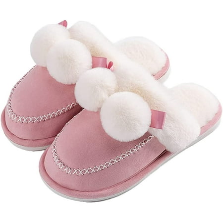 

CoCopeaunt Women s Fuzzy Faux Fur House Slippers Fluffy Bedroom Slippers Memory Foam Shoes Anti-Skid Sole