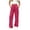 Hot Pink, variant on Fesfesfes Kids Girls Wide Leg Cargo Pants Elastic Waist Straight Casual Sweatpants with Side Pockets for School Daily Wear Ages 5-15 Years