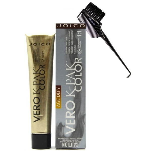 5NPA+ Medium Natural Platinum Ash Brown- 2.5 oz , JOICO AGE DEFY Vero K-PAK Color Permanent Cream Hair Color Dye, K-Pack Haircolor - Pack of 1 w/ Sleek 3-in-1 Brush Comb Tinte Cabello Joico belleza