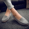 thumbnail image 6 of Buckle Round Toe Flat Loafers Flock Flexible Rubber Outfit All Season Walking Shoes, 6 of 8