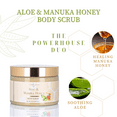 thumbnail image 3 of Aloe & Manuka Honey Exfoliating Body Scrub with Coconut Oil for Adults, 12 oz by LatherGreen, 3 of 8