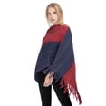 thumbnail image 2 of SWSMCLT Women's Autumn Cape 2025 Comfy Acrylic Baggy Knit Off The Shoulder Cold Weather Top Billowy Capelet Red One Size, 2 of 3