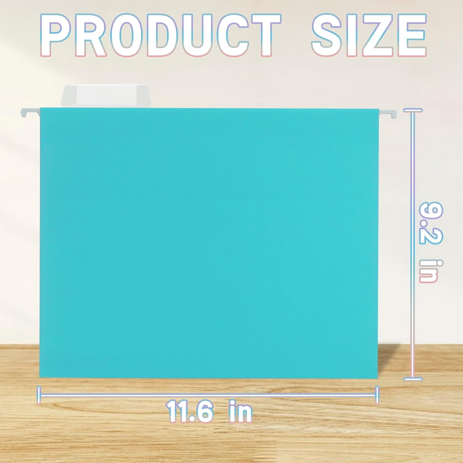 25 Packs Hanging File Folders with 1/5-cut Tab,Letter Size File Folders Egg Blue for Filing Cabinet,Ideal Office,School Classroom Supplies