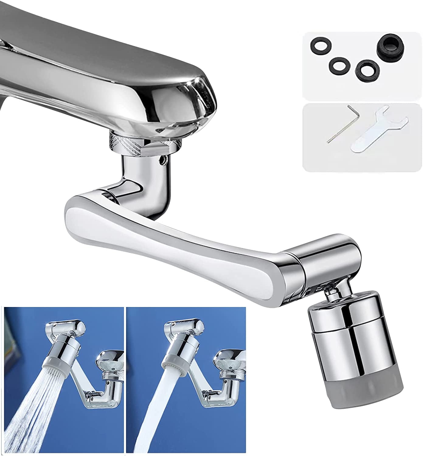 Faucet Extender, 1440° LargeAngle Rotating Robotic Arm Water Nozzle