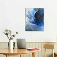 thumbnail image 3 of Nawypu Gold Foil Blue Wall Art Abstract Canvas Wall Art Blue and Gold Canvas Wall Art Modern Gold Foil Posters and Prints Wall Art Blue and Gold Marble Artwork Painting Print On Canvas for Home, 3 of 5