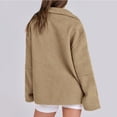 thumbnail image 6 of XFLWAM Womens Fleece Jacket Oversized Zip Up Sherpa Lined Casual Coats Winter Fall Outerwear Clothes with Pockets Khaki S, 6 of 8