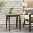 thumbnail image 2 of Yoneston Selma Outdoor Patio Table Acacia Wood Accent Table for Home and Garden, Gray, 2 of 7