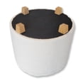 thumbnail image 4 of ITY International - Pouf Rond avec Rangement, Tissu Peluche, 18 Pouces x 16 Pouces, Blanc, 4 of 5
