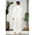 thumbnail image 4 of GFDYREE Men's Warm Fleece Robe with Hood, Plaid Big and Tall Bathrobe, 4 of 7