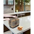 thumbnail image 4 of Fsddascl Farmhouse Vintage Toaster Cover 4 Slice, Large Kitchen Appliance Covers, Western Country Star Brown Plaid Toaster Oven Cover with Loop, Bread Machine Cover Polyester Dust Cover Protection, 4 of 5