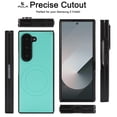 thumbnail image 5 of Vintage Case Designed for Samsung Galaxy Z Fold 6, PU Leather + PC Magsafe Folding Case Shockproof Classic Anti-drop Anti-Scratch Phone Cover Compatible with Samsung Galaxy Z Fold 6, Mint, 5 of 12