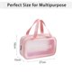 thumbnail image 2 of Bolsa de maquillaje impermeable de PU Scrub, bolsa de almacenamiento de cosméticos portátil de gran capacidad para mujeres, bolsa de artículos de tocador, 2 of 5