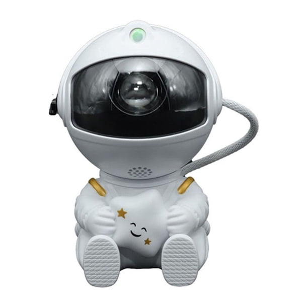 Inteprter Proyector de cielo estrellado de plástico, Mini mando a distancia, decoración ajustable en ángulo, luz nocturna, dispositivo de Electrónica estrella blanca