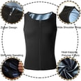 thumbnail image 5 of VASLANDA Men Waist Trainer Sauna Vest Sweat Body Shaper Slimming Polymer Weight Loss Zipper Tank Top Premium Workout Shirt, 5 of 7