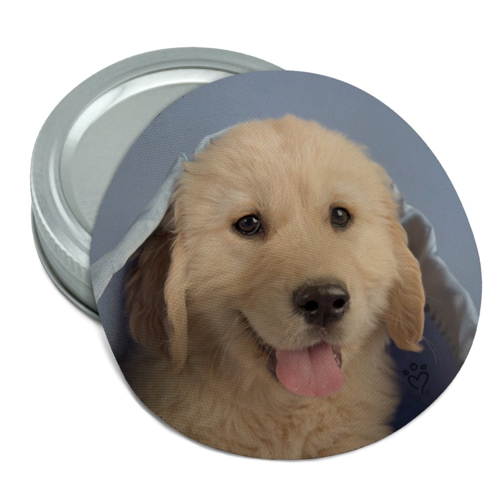 Puppies Dogs Pink Flowers Pattern Round Rubber Non-Slip Jar Gripper Lid Opener