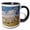 Black/White, variant on 3drose, Pronghorn Antelope Buck and Does, 11oz Magic Transforming Mug