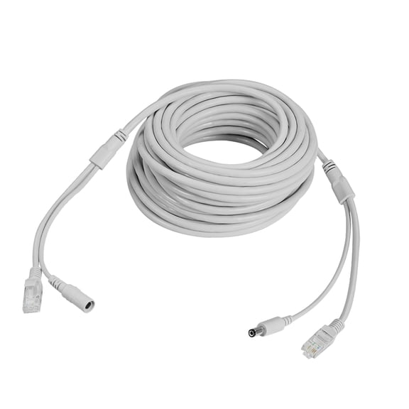 Unique Bargains 33Ft Cat5e Network Ethernet LAN/Power Extension Cable for CCTV Security Cameras