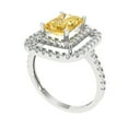 thumbnail image 2 of Halo Engagement Ring for Women - 2.62ct Natural Citrine in 14K White Gold Promise Ring, 2 of 6