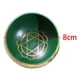 thumbnail image 5 of Cuenco tibetano hecho a mano con decoración tibetana para yoga, meditación religiosa Verde, 5 of 5