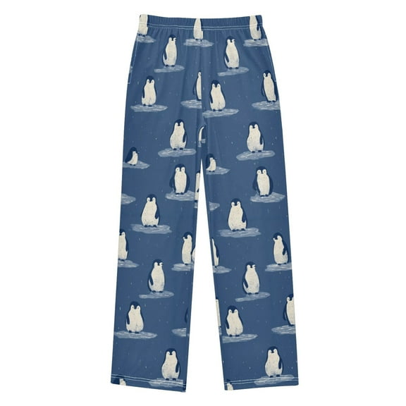 Penguins Standing on Ice Floe Boys Pajama Pants Soft and Lightweight Elastic Waistband Children's Pajama Pants
