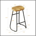 thumbnail image 4 of 29.52" Stylish and Minimalist Bar Stools Set of 2, Counter Height Bar Stools, for Kitchen Island, Coffee Shop, Bar, Home Balcony, Wood Color, 4 of 9