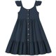 thumbnail image 2 of Vestido de Fiesta de Niña Bebé Color Sólido Plisado Casual con Botón Camisola Y Vestido de Princesa de Manga Larga Niñas de Moda Princesa Vestir, 2 of 6