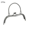 thumbnail image 3 of Uxcell Metal Purse Frames, 7.5" 2Pack Kiss Lock Clasp Frame for Coin Bags Sewing DIY, Black, 3 of 6