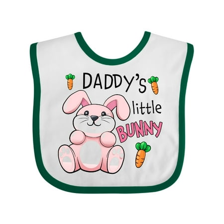 

Inktastic Daddys Little Bunny- pink Gift Baby Boy or Baby Girl Bib