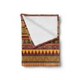 thumbnail image 2 of African Soft Flannel Fleece Throw Blanket, Exotic Culture Folkloric Eye Triangle Rhombus and Diamond Shapes Ethnic, Cozy Plush for Indoor and Outdoor Use, 70" x 90", Multicolor, by Ambesonne, 2 of 5